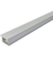 GDS-LP17.15 Shelf Mounted LED Aluminium Profile, 17x15mm Dome Diffuser, Semi-Rounded Satin Aluminium, High Output Display Lighting for Feature Racks and Merchandise Shelves